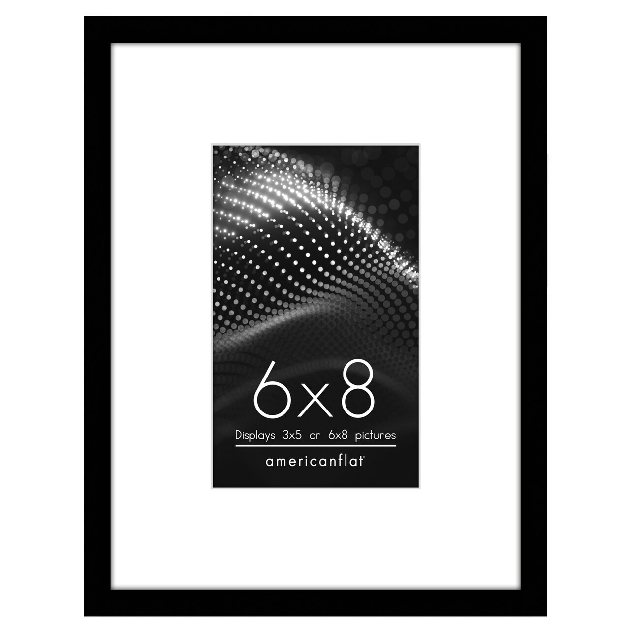 Americanflat Picture Frame with Mat - Modern Design, Shatter-Resistant Glass, Dual Sawtooth Hangers, Ideal for Home and Office Decor